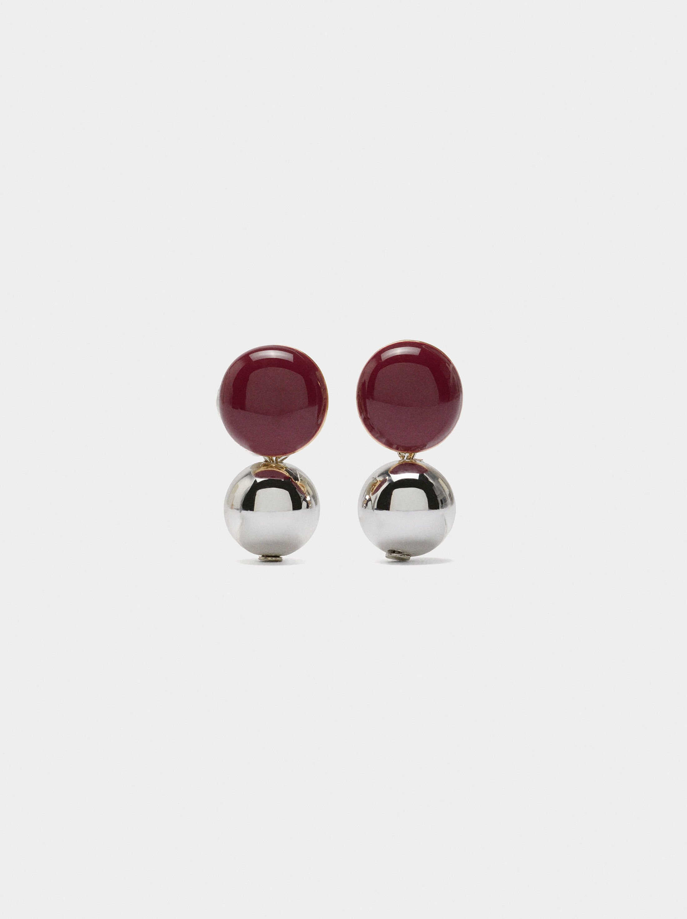 Enameled earrings with spheres image number 0.0