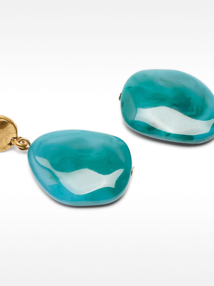 Earrings with stone effect