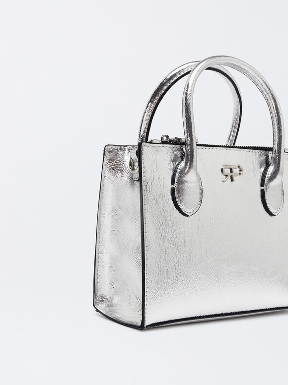 Mini Handbag, Silver, hi-res