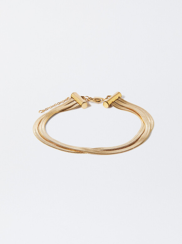 Triple Steel Bracelet, Golden, hi-res