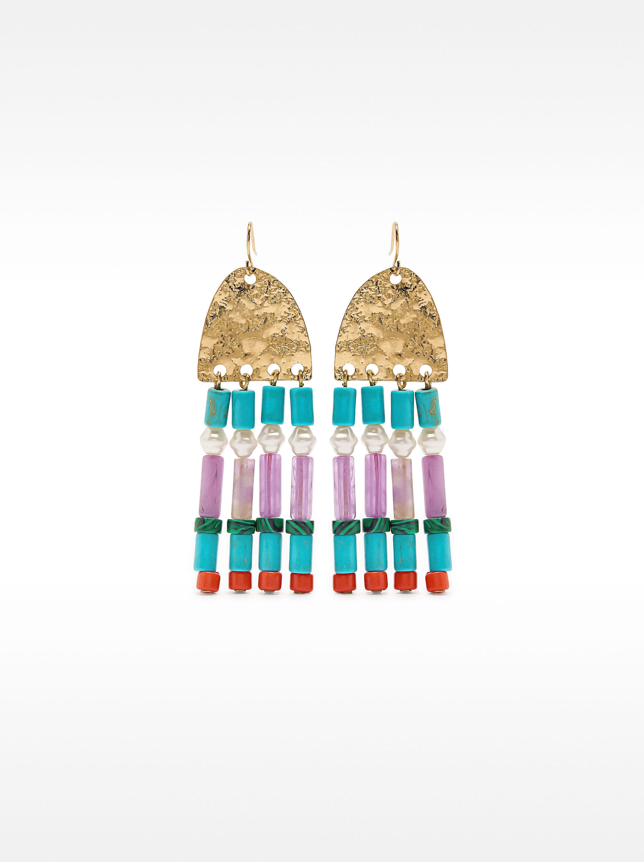 Long earrings with stones image number 0.0