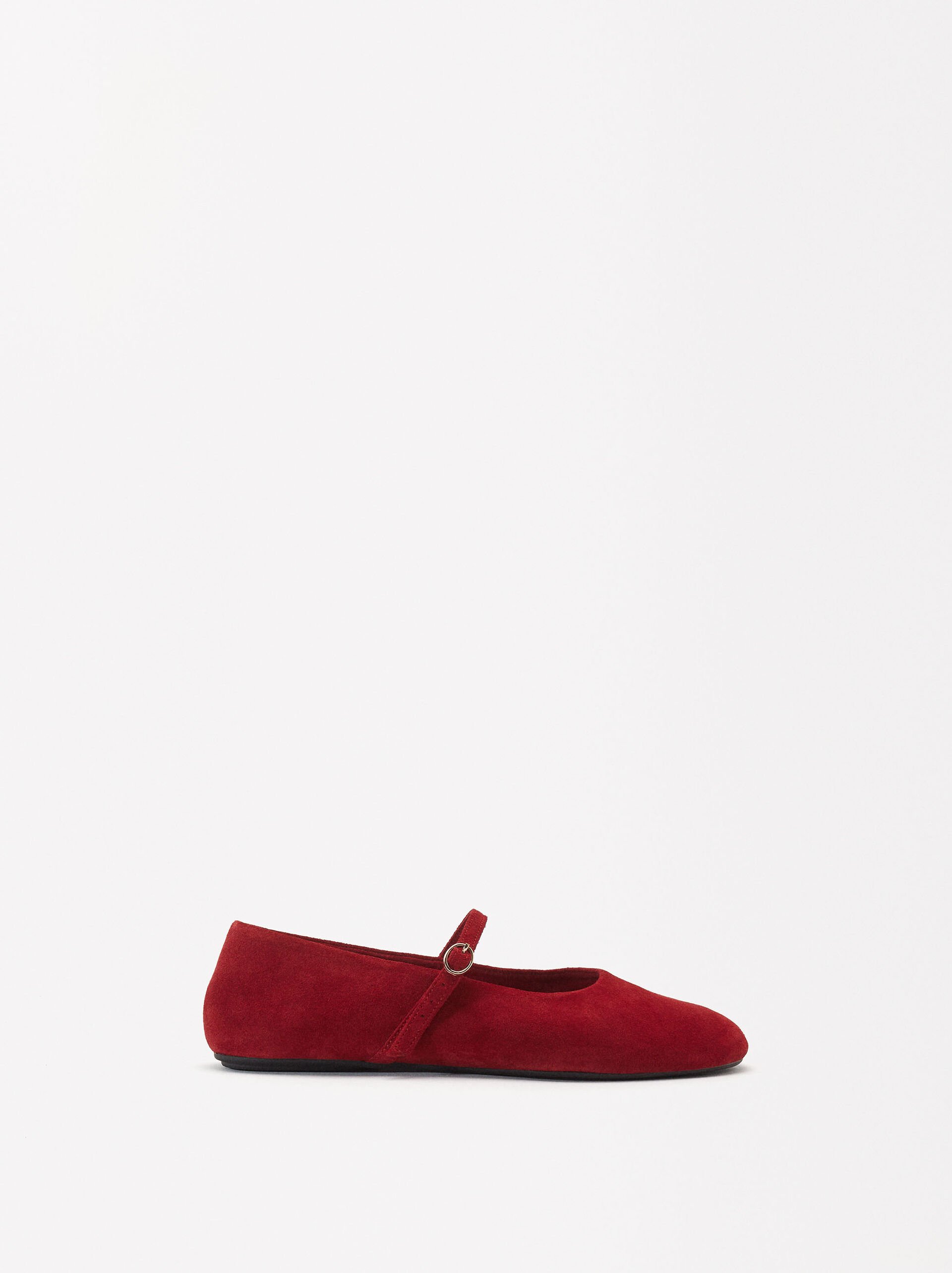 Suede Leather Ballerinas image number 2.0