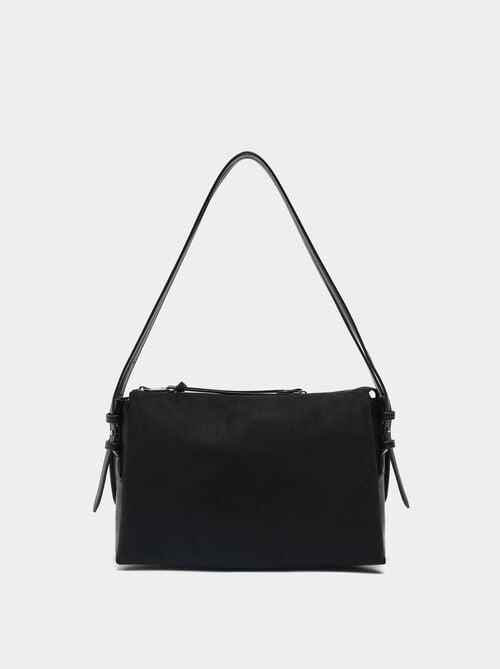 Bolso de hombro efecto piel