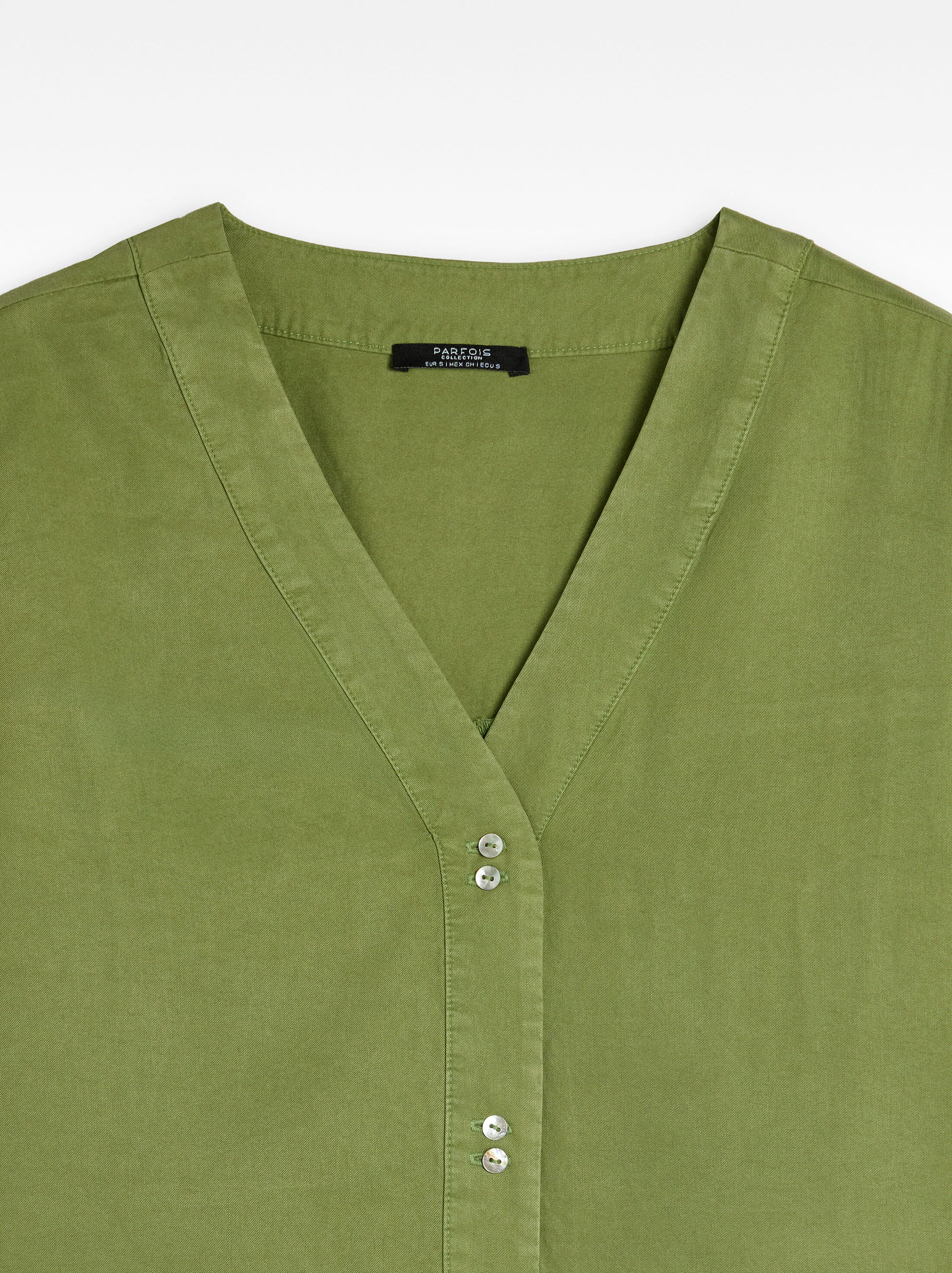 Short-sleeved shirt with 100% lyocell image number 5.0