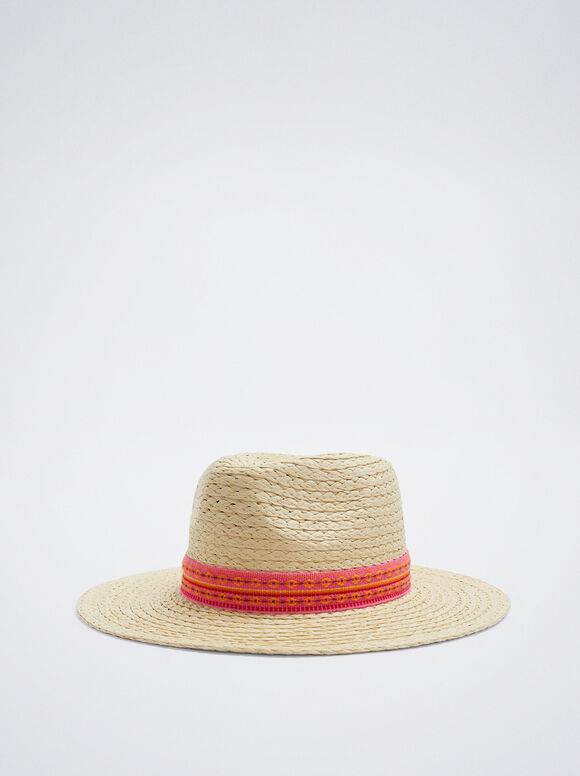 Straw Hat, Beige, hi-res