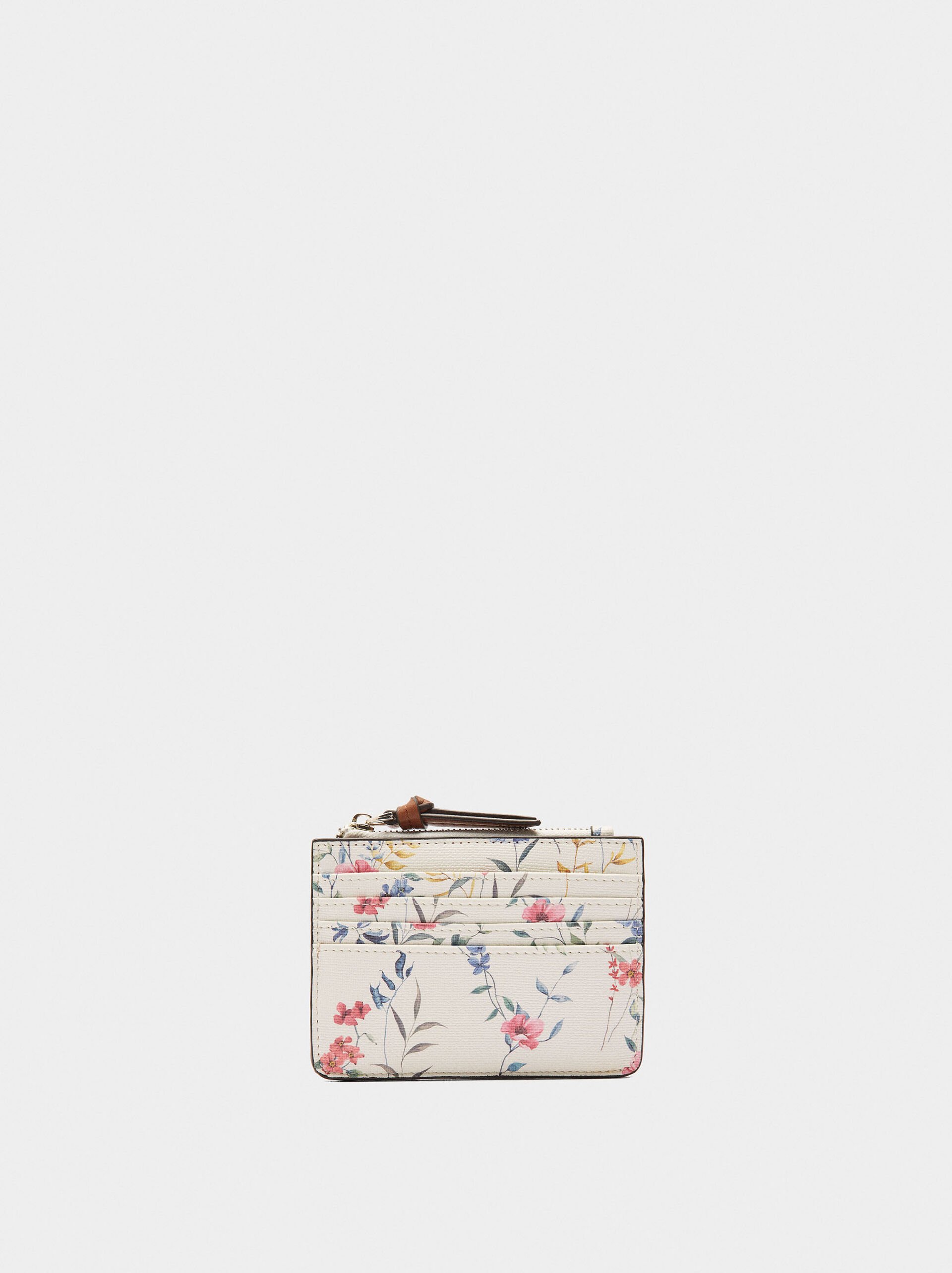 Floral printed card holder image number 0.0