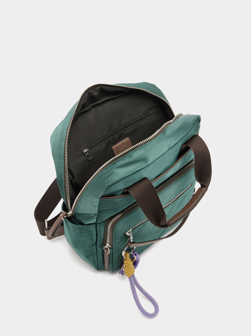 Nylon backpack with pendant