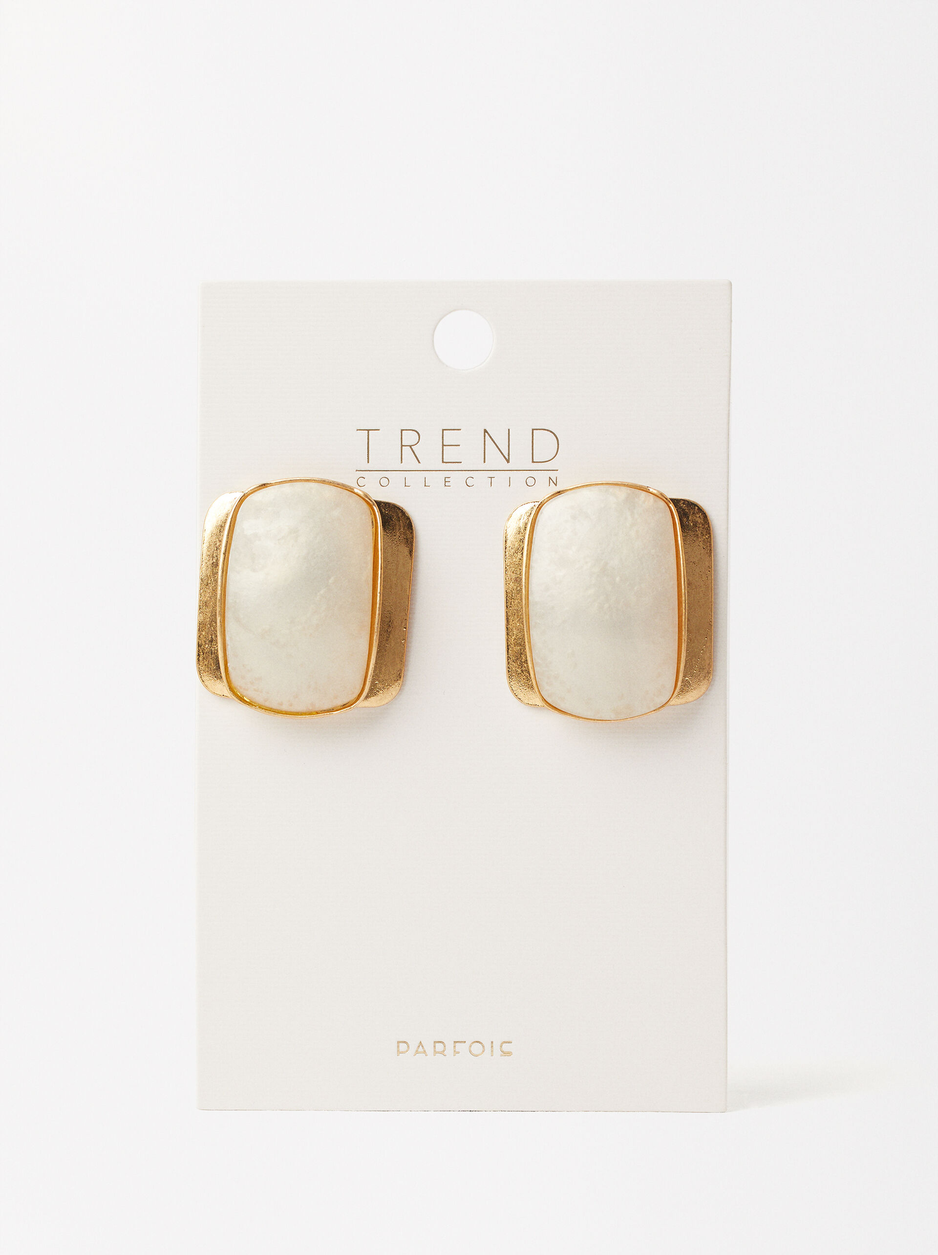 Golden Resin Earrings image number 3.0