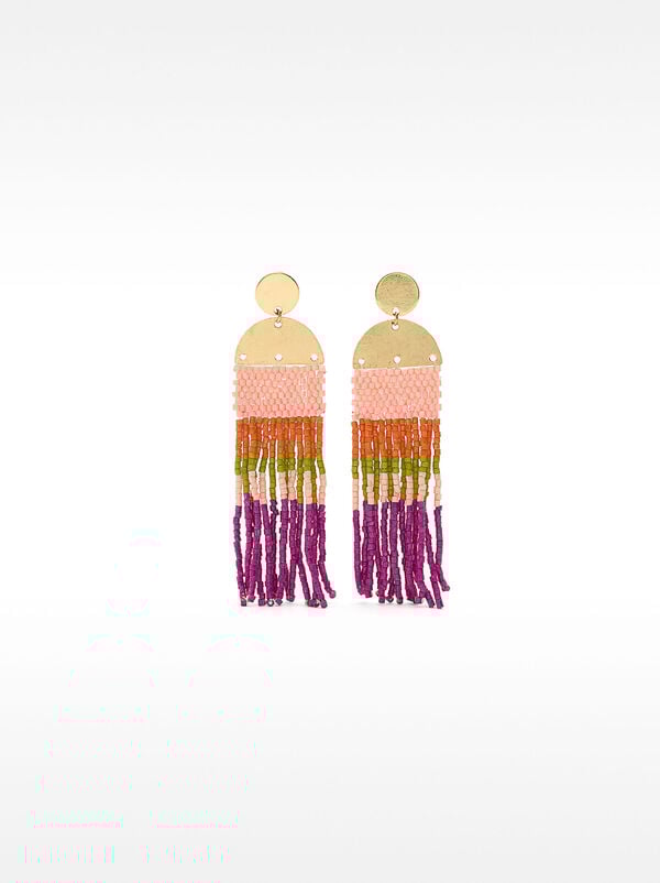 Multicolour long earrings