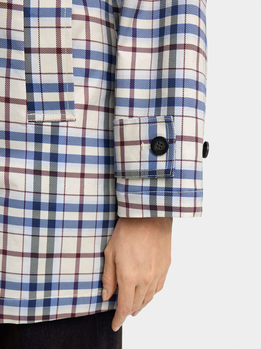 Jacket of cotton with squares