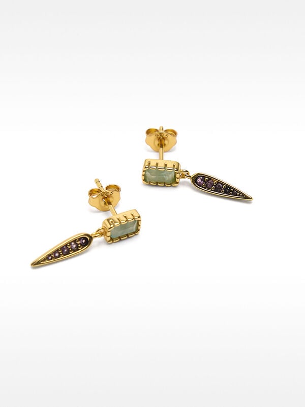 Earrings with zirconia - 925 sterling silver