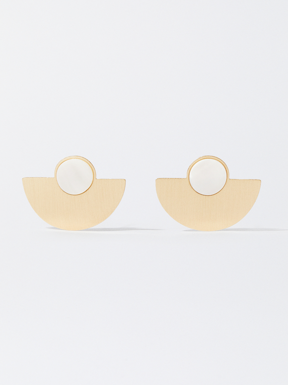 Shell Earrings, Golden, hi-res
