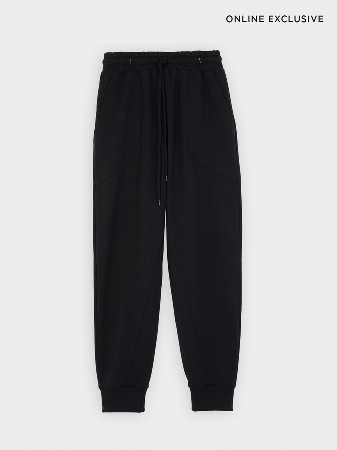 Pantalón Jogger De Algodón Limited Edition, Negro Parfois