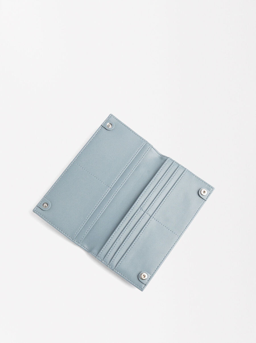 Leather coin purse with applications