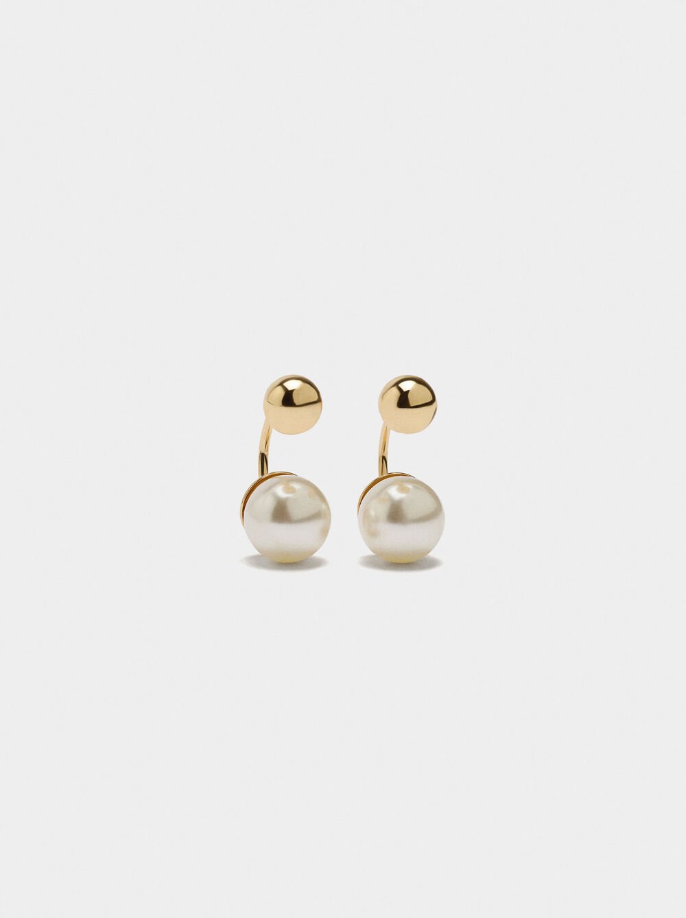 Boucles d'oreilles en sphères avec perles