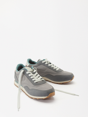 Contrasting Trainers, Grey, hi-res
