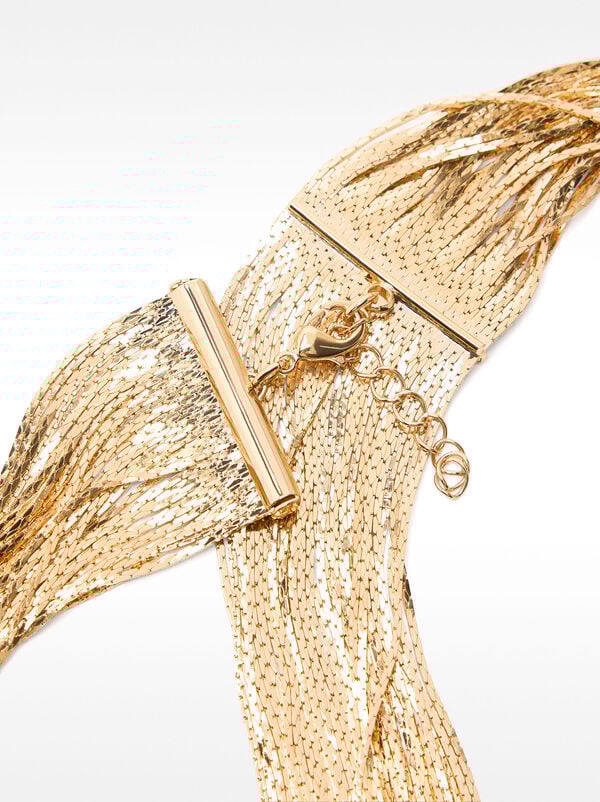 Wide multi-strand necklace