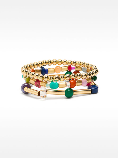 Set de pulseras elásticas con piedras