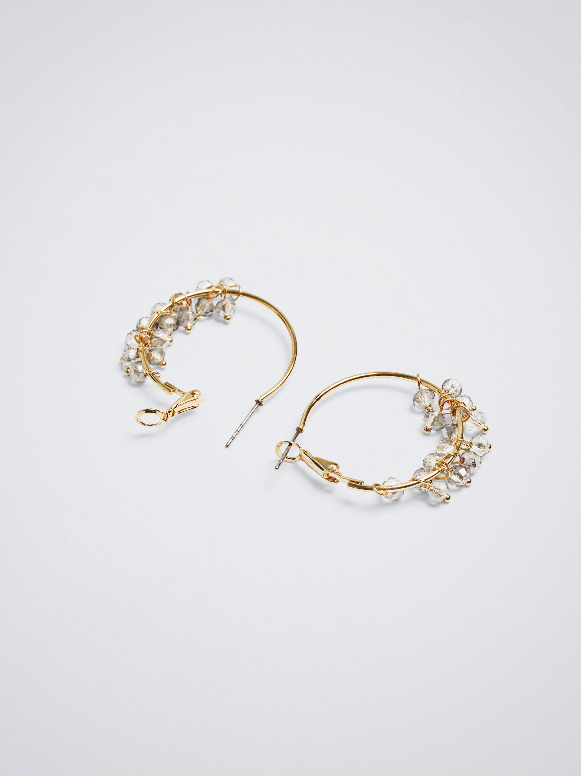 Gold Hoop Earrings  image number 4.0
