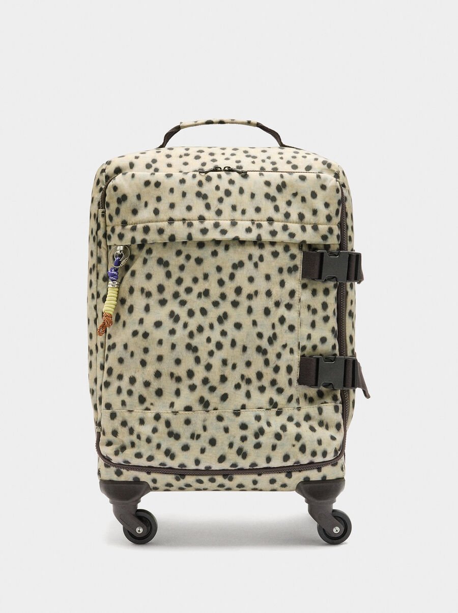 Maleta de viaje de nylon estampado animal