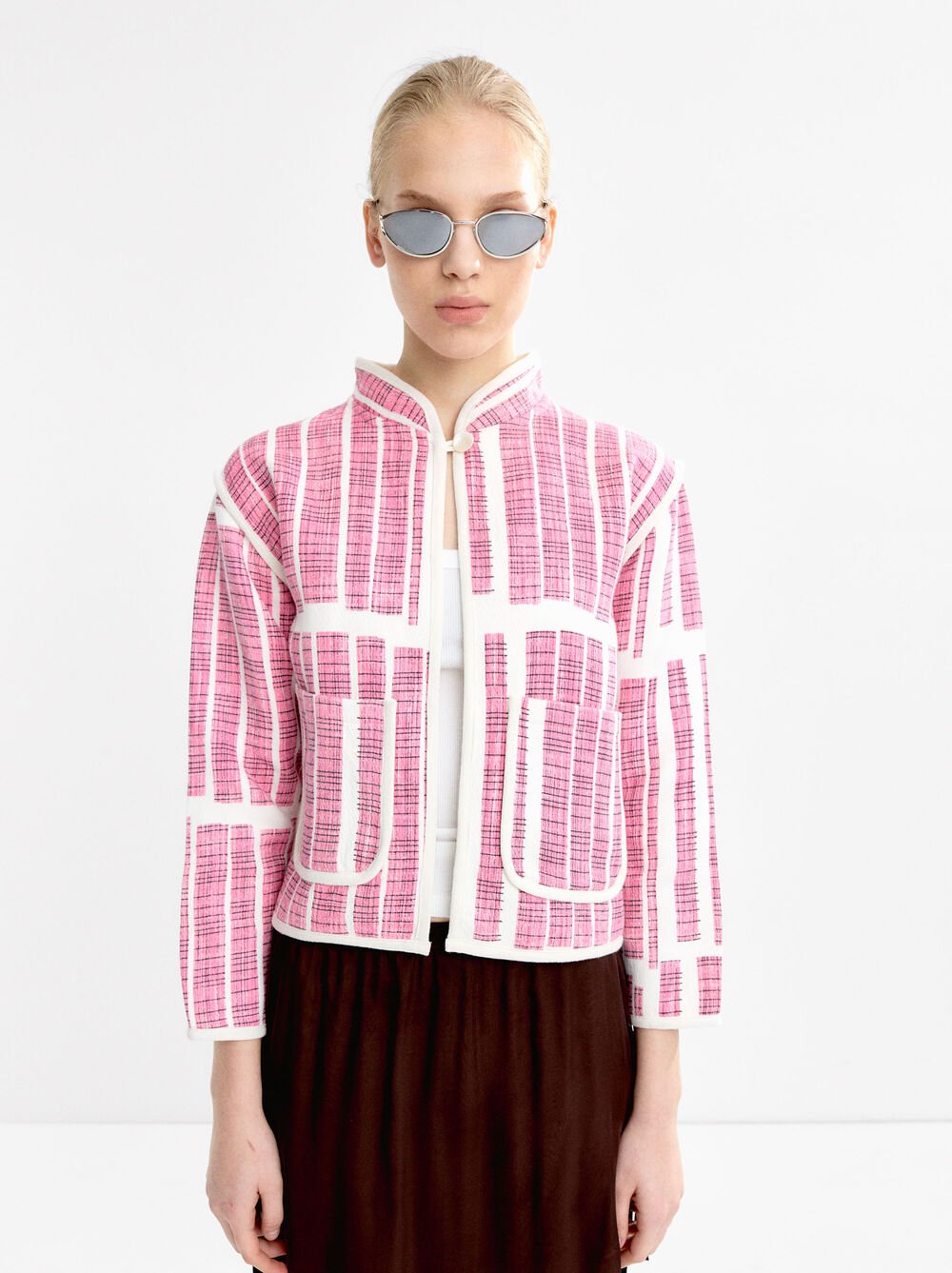 Chaqueta 100% algodón a rayas