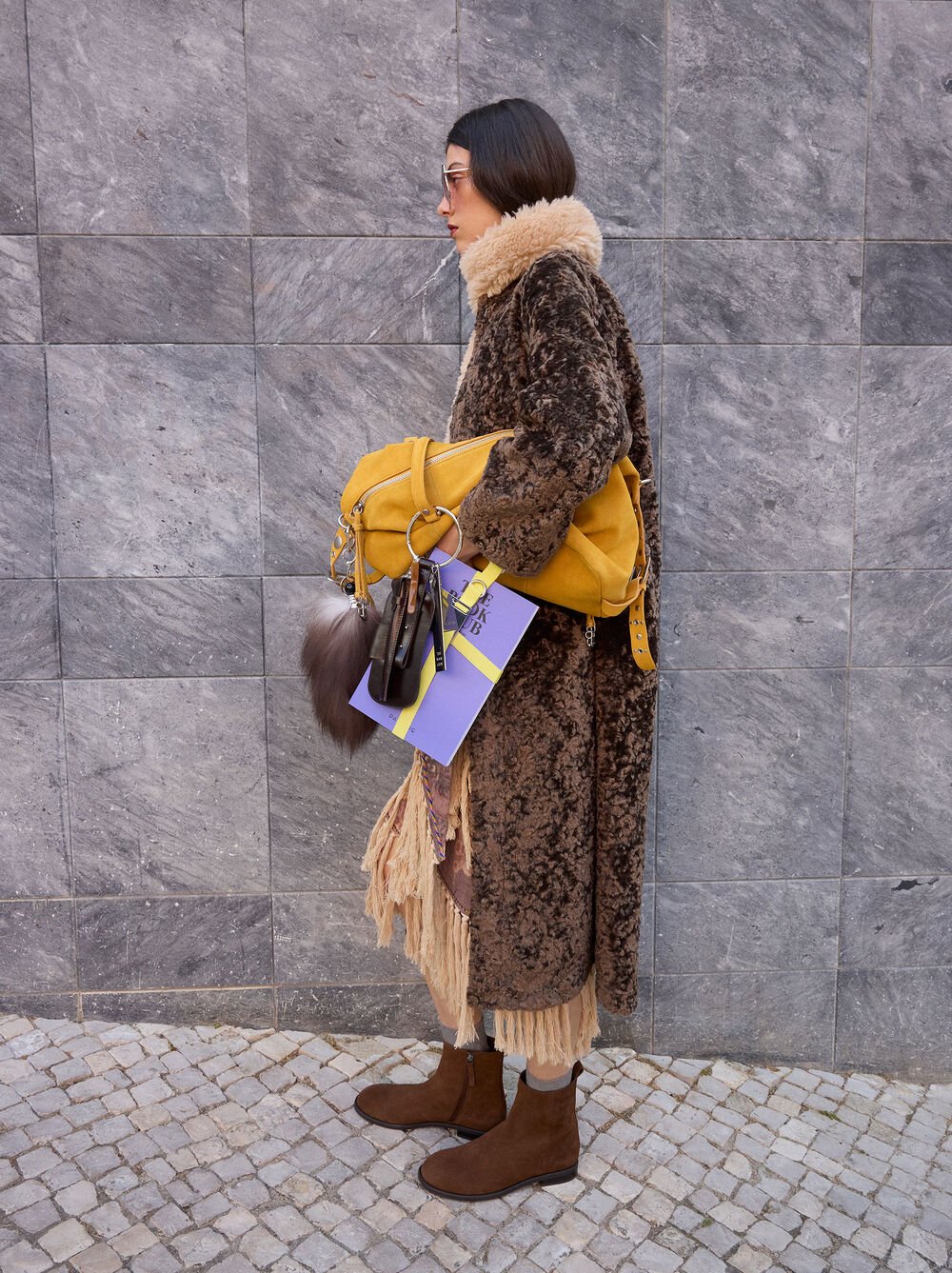 Long jacket with texture