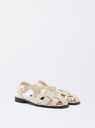 Online Exclusive - Strappy Sandals, White, hi-res