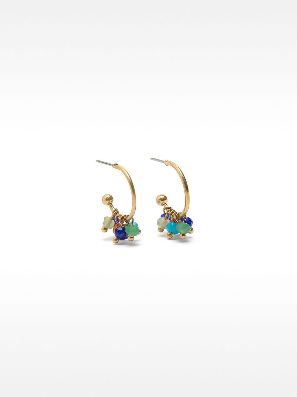 Open hoops with stones