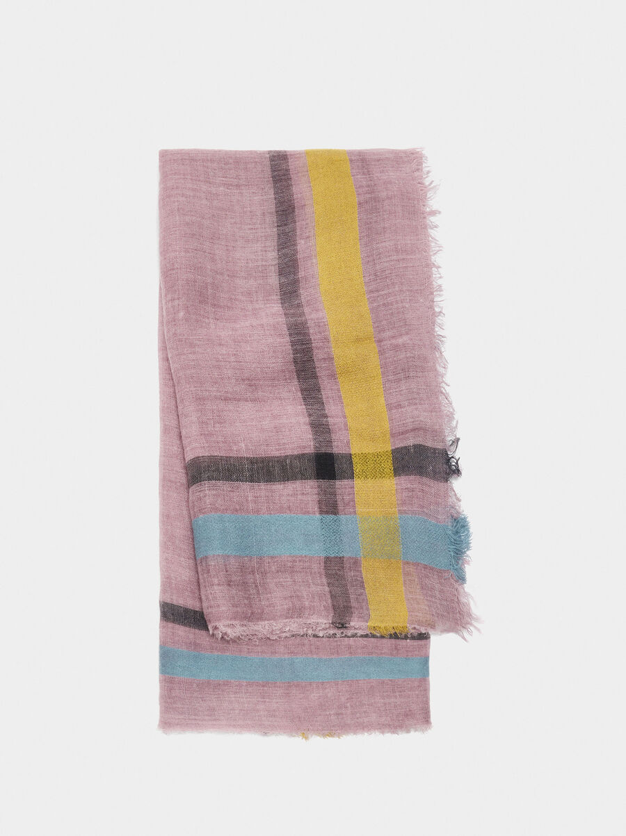 Printed pashmina with wool blended