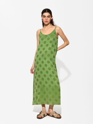 Polka Dot Strappy Dress image number 0.0
