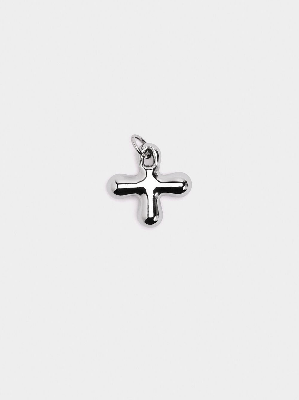 Cross charm - stainless steel