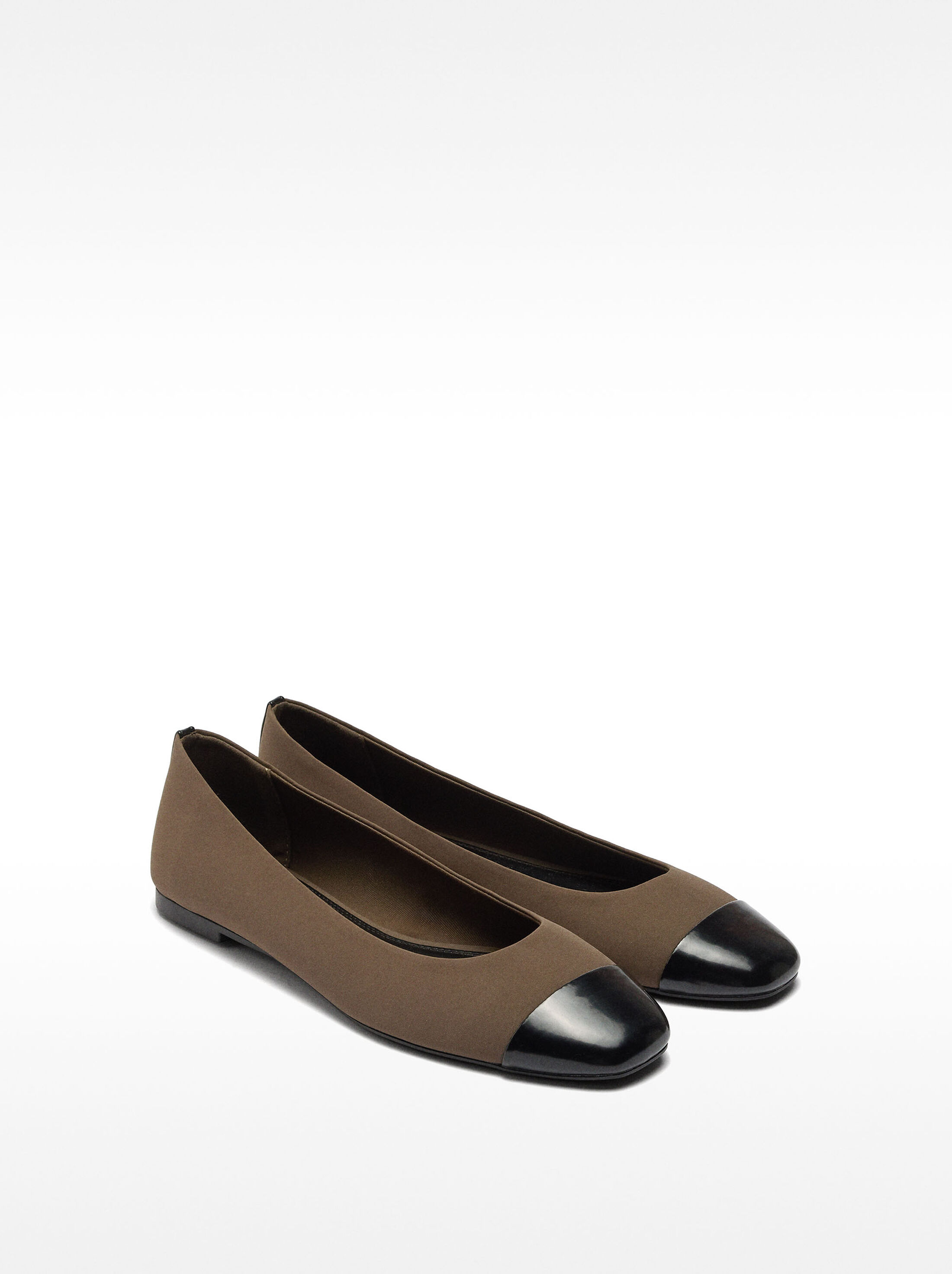 Ballet flats with bicolor fabric image number 2.0