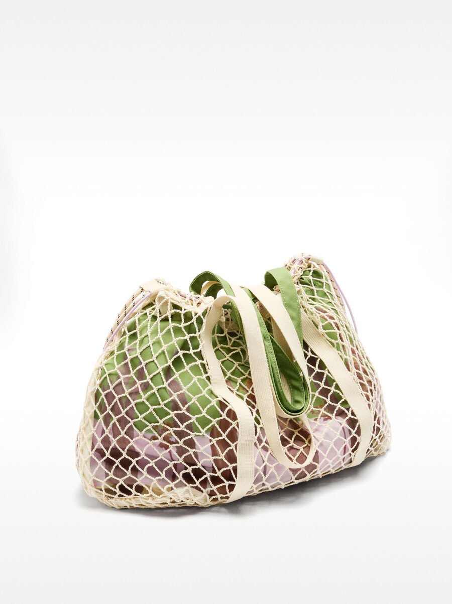 Mesh bag with removable bag