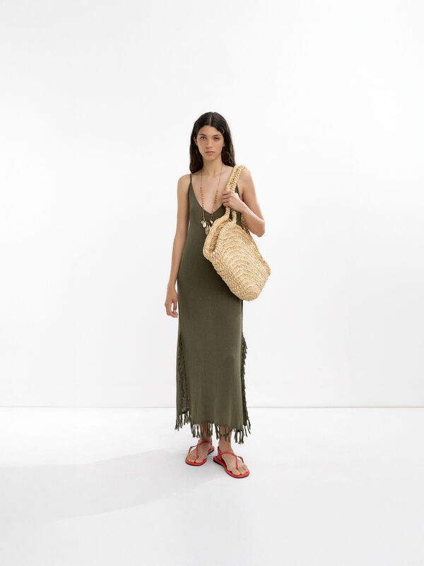 Long dress with linen