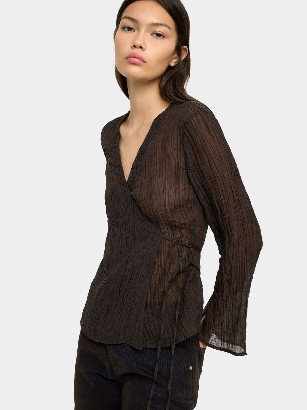 Wrinkled effect blouse