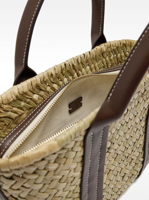 Bolso tote de rafia