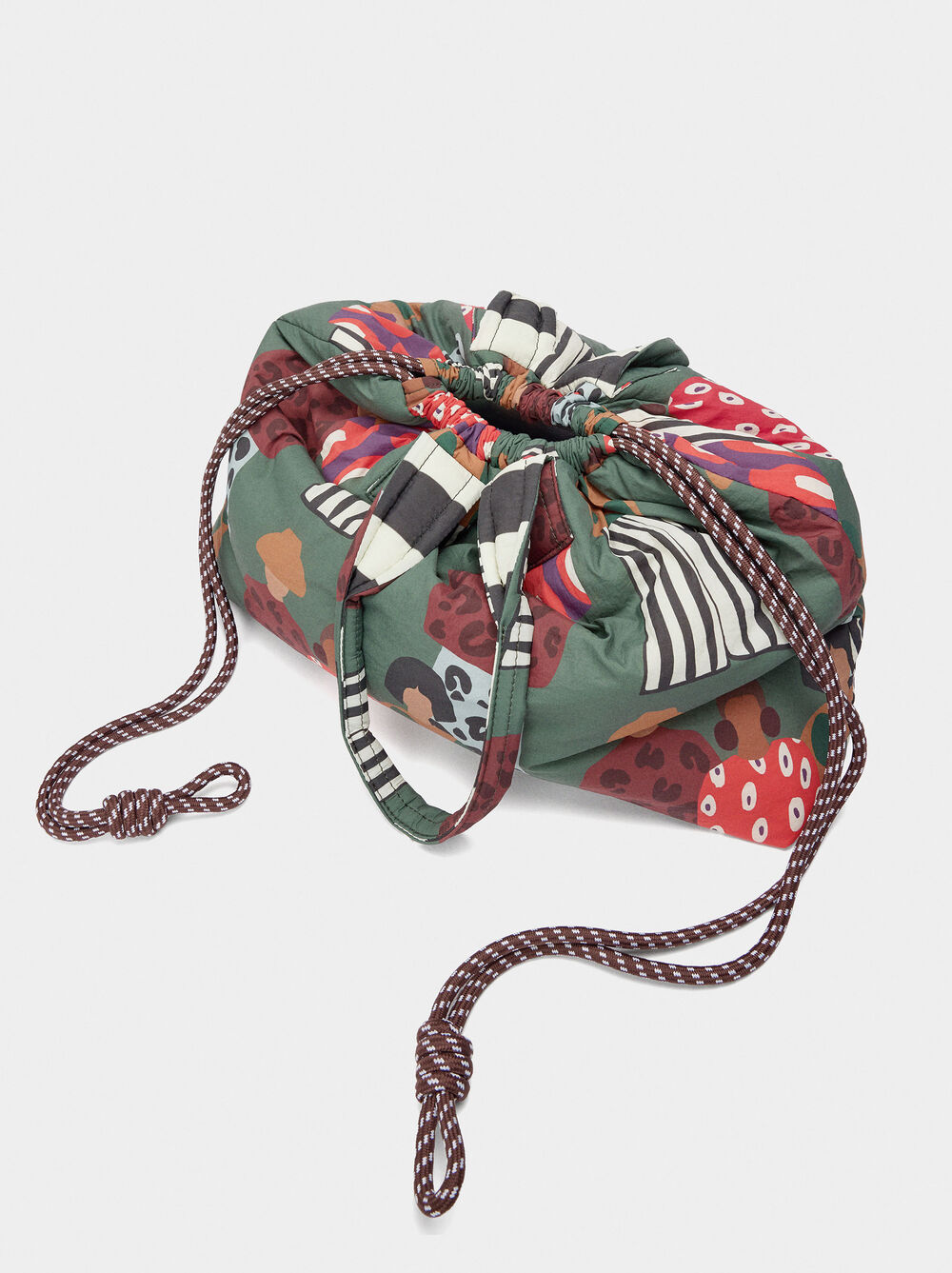 Reversible printed nylon shopper bag