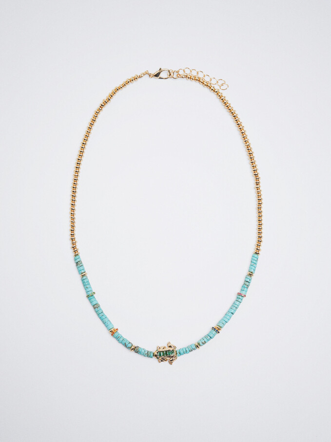 Collar Con Piedra Y Circonitas, Multicor, hi-res