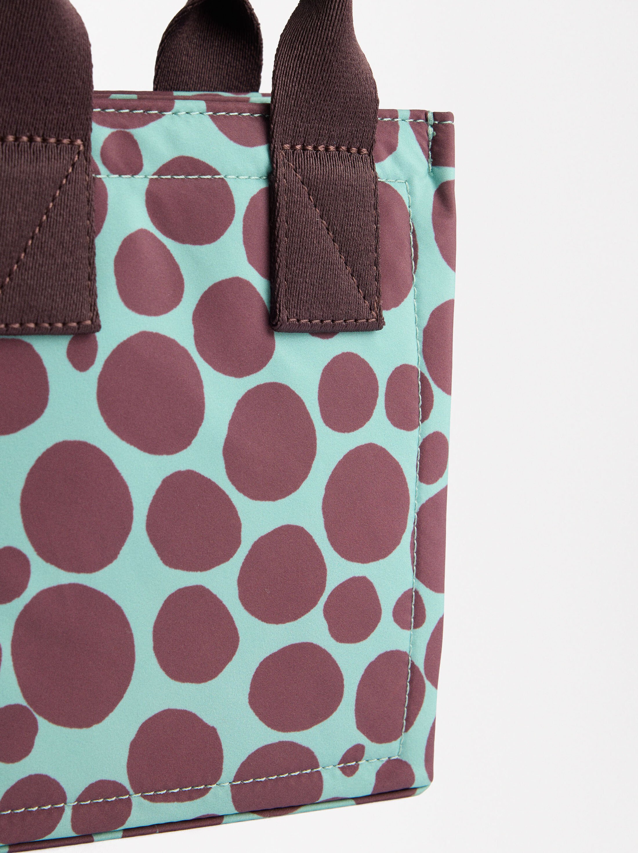 Printed nylon tote bag image number 1.0