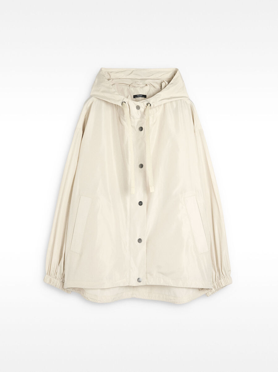 Hooded jacket with side pockets