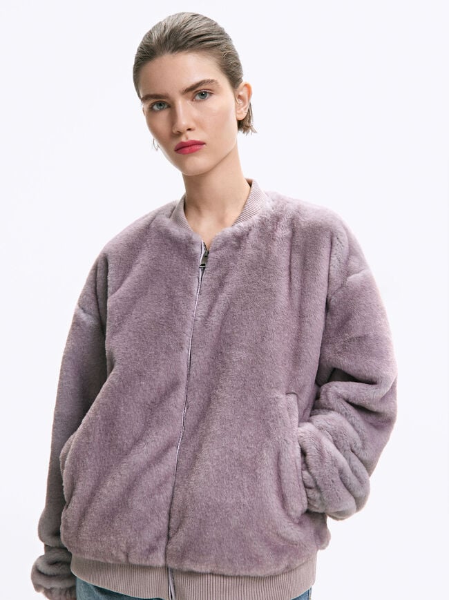 Fur Coat With Pockets image number 1.0