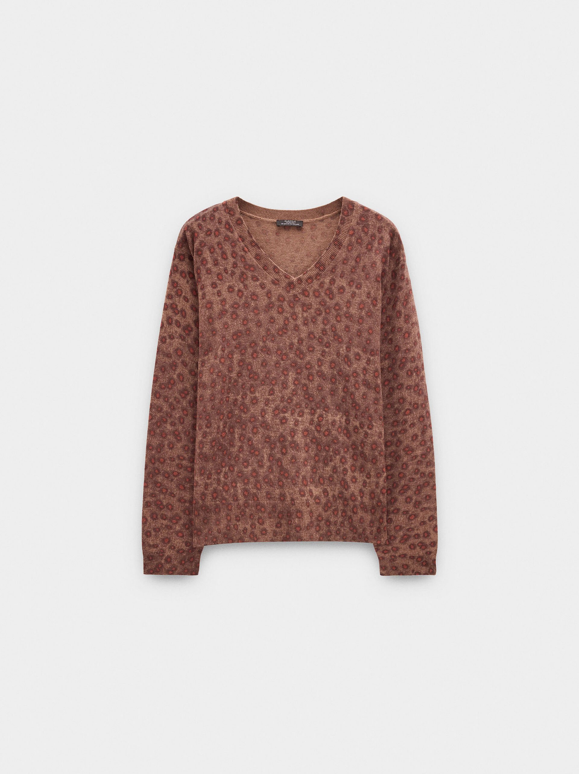 Patterned knit sweater image number 4.0