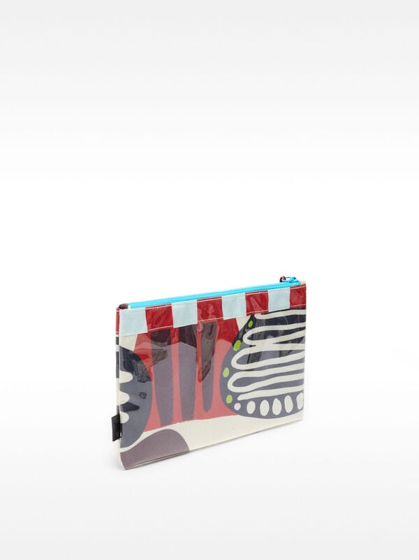 Printed nylon handbag