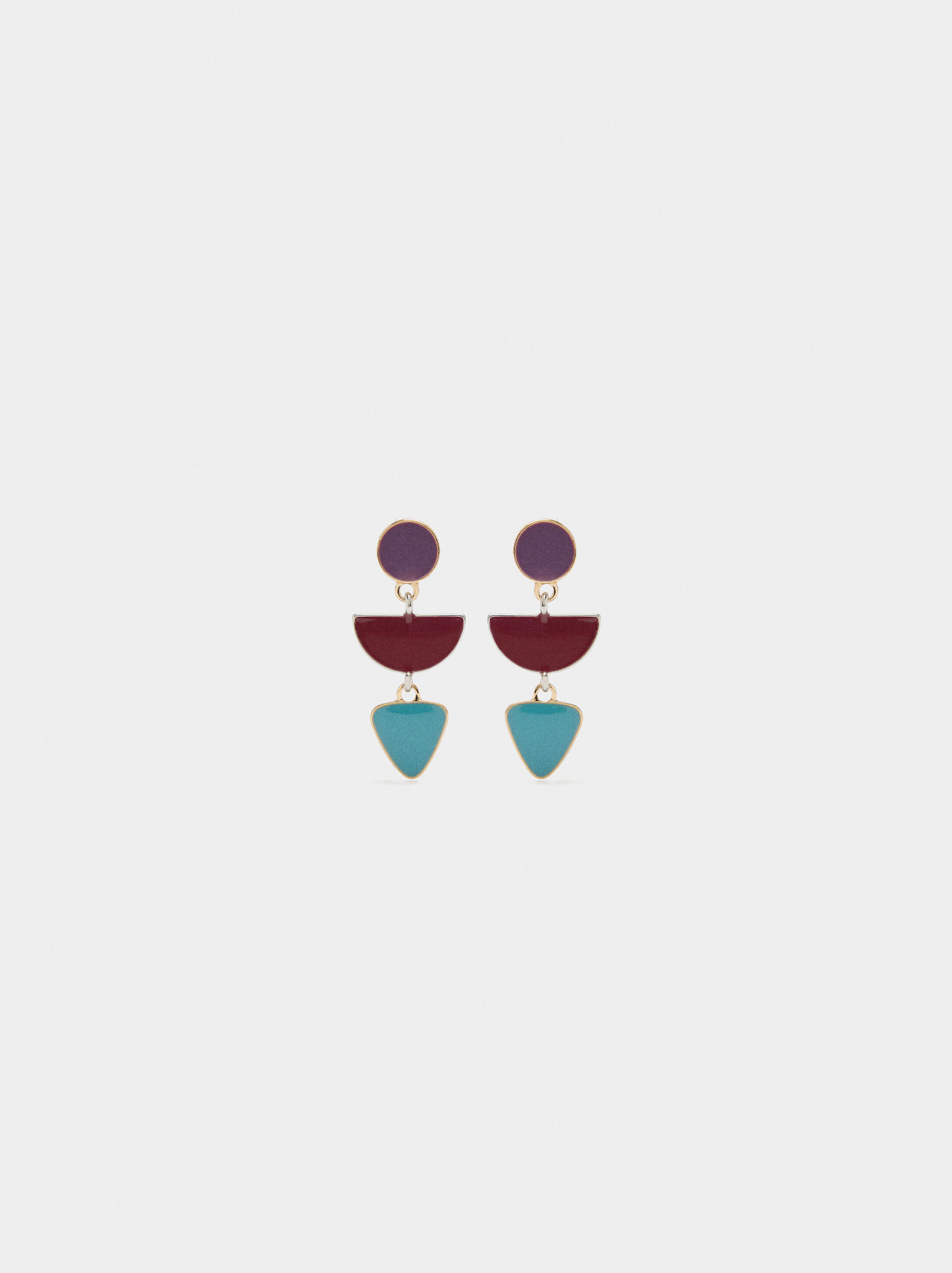 Long geometric earrings image number 0.0