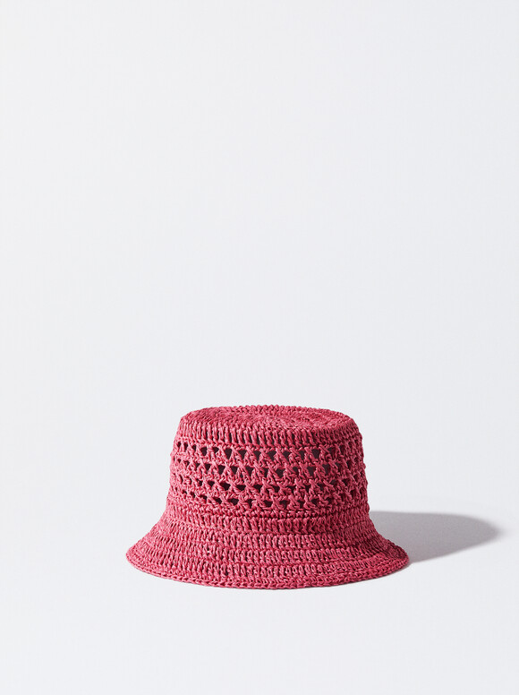 Braided Bucket Hat, Pink, hi-res