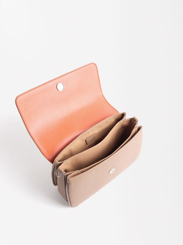 Crossbag with flap closure