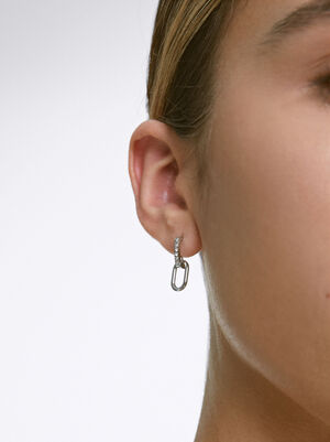 Stainless Steel Earrings With Crystals image number 1.0