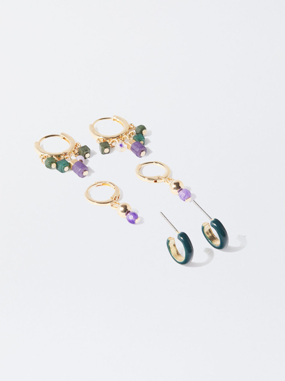 Set Of Earrings With Stones