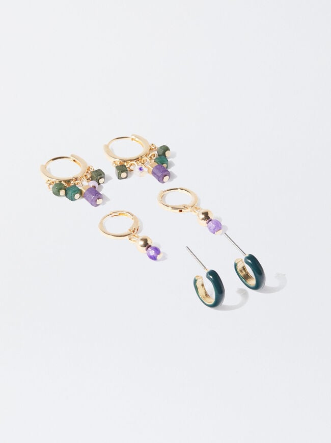 Set Of Earrings With Stones image number 0.0