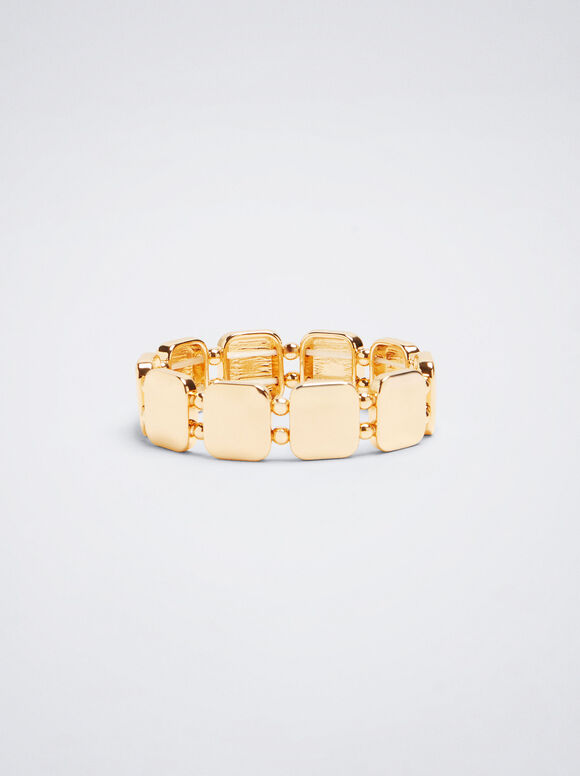Goldenes Elastisches Armband, Golden, hi-res